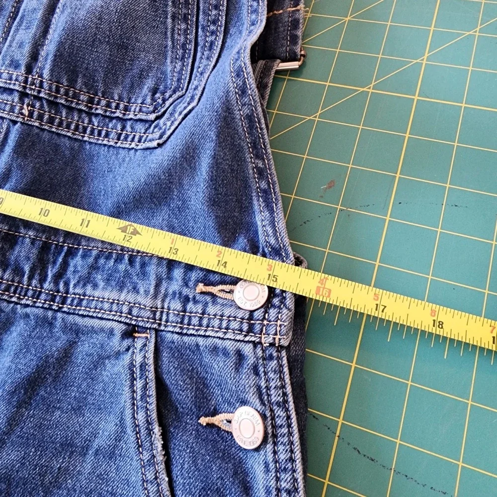 Gap Denim Bib Overalls 100% Cotton Utility Workwear Cottage Farm Straight Leg XS